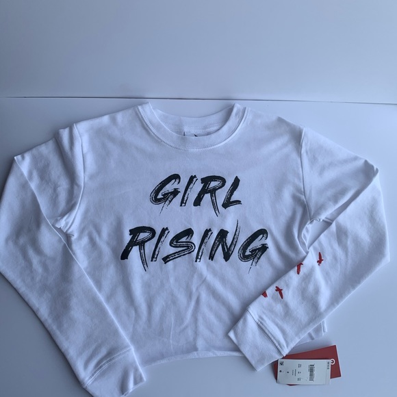 Long Sleeve Girl Rising Tie Front Crop - S - NWT - Picture 3 of 8